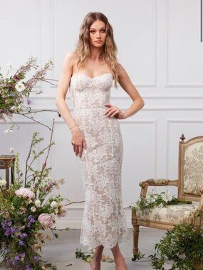 V. Chapman | Dresses | V Chapman Liliana Linen Midi Dress Anthropologie  Size | Poshmark